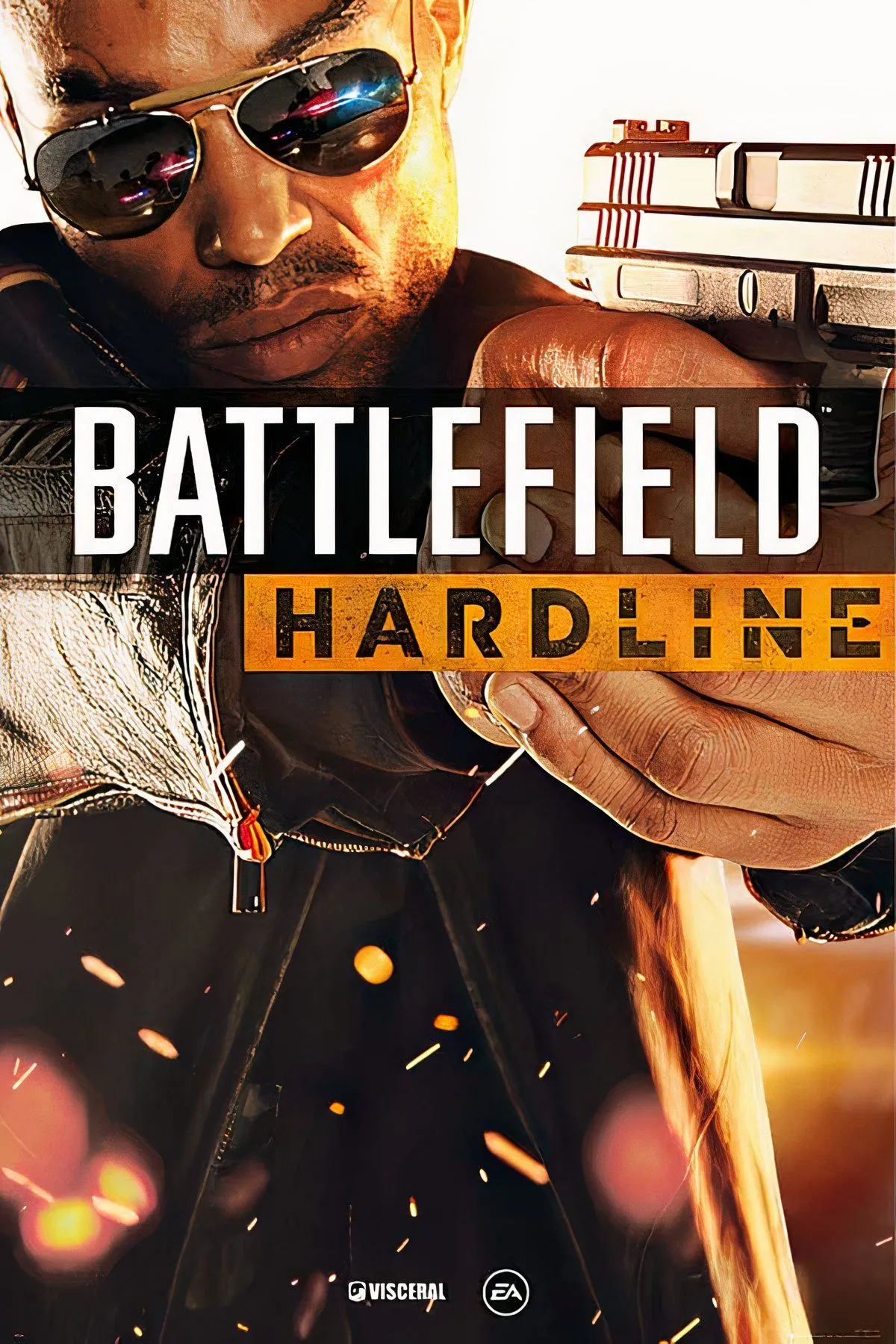 Ảnh bìa game Battlefield Hardline với bối cảnh cảnh sát và tội phạm, phản ánh chủ đề độc đáo của phiên bản này.