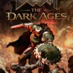 Ảnh bìa trò chơi Doom: The Dark Ages với biểu tượng Doom Slayer và bối cảnh đậm chất giả tưởng đen tối.