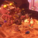 Ảnh chụp màn hình gameplay Donkey Kong Bananza với tính năng GameShare trên Nintendo Switch 2, minh họa trải nghiệm chia sẻ đa người chơi.