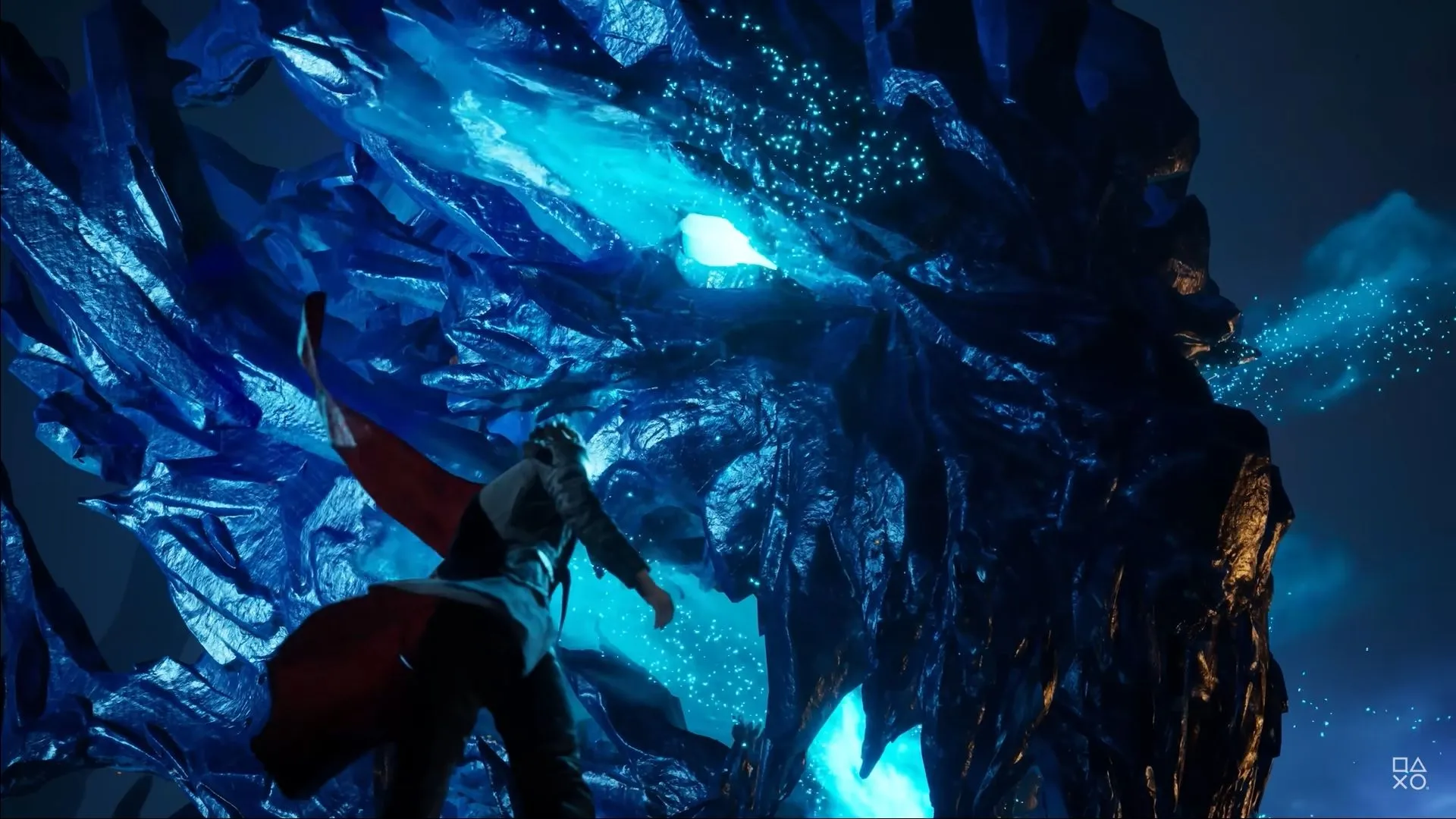 Ảnh chụp màn hình từ trailer Lost Soul Aside cho thấy nhân vật chính chuẩn bị chiến đấu