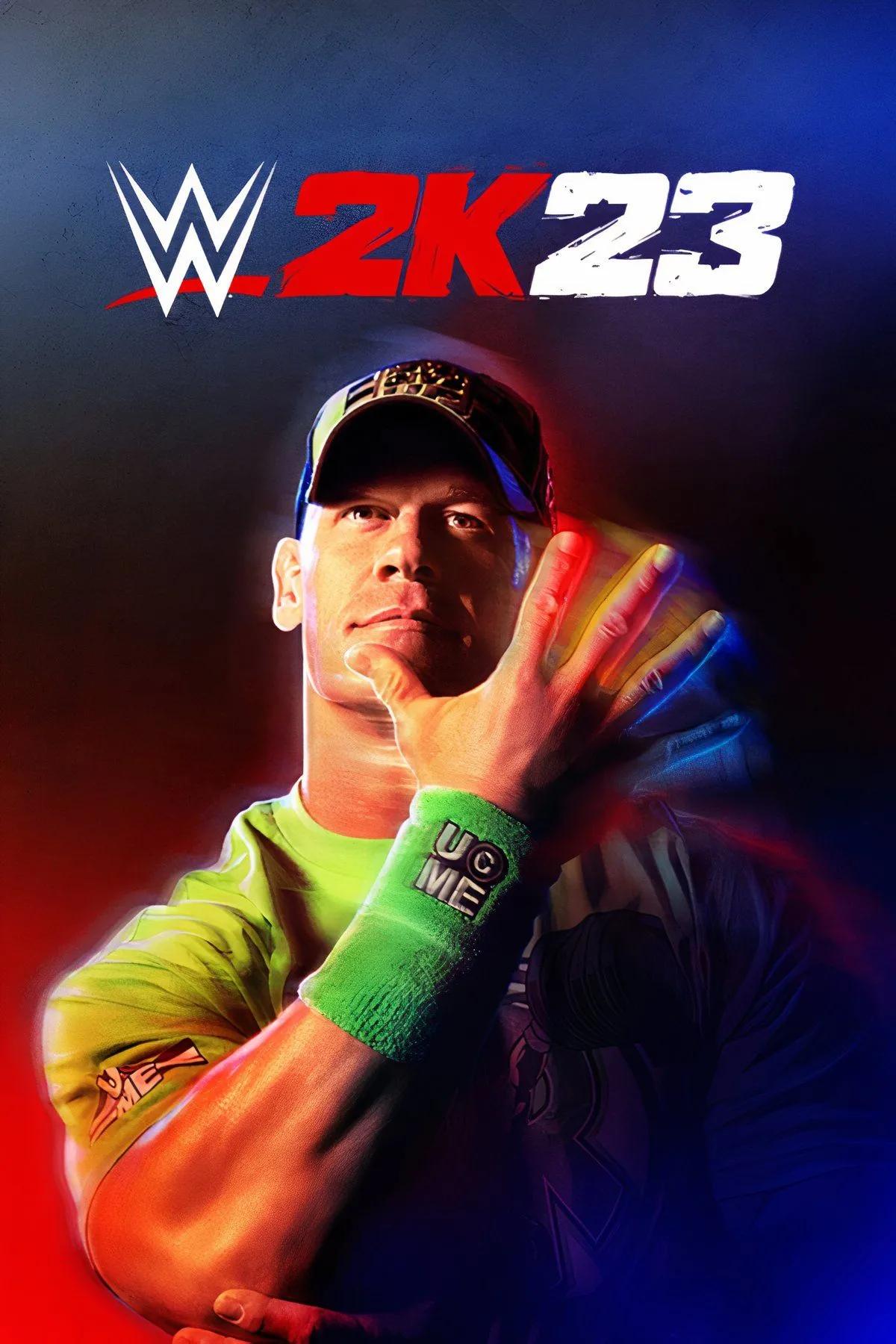 Ảnh chụp màn hình WWE 2K23, hiển thị một trận đấu trong chế độ WarGames với nhiều đô vật trong hai sàn đấu lồng thép.