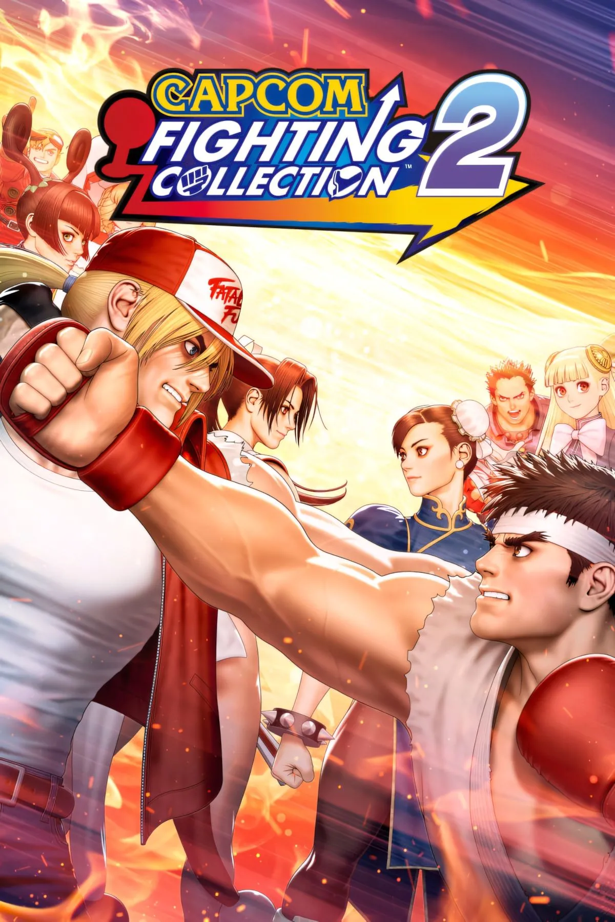 Bìa game Capcom Fighting Collection 2, giới thiệu các nhân vật đối kháng kinh điển.