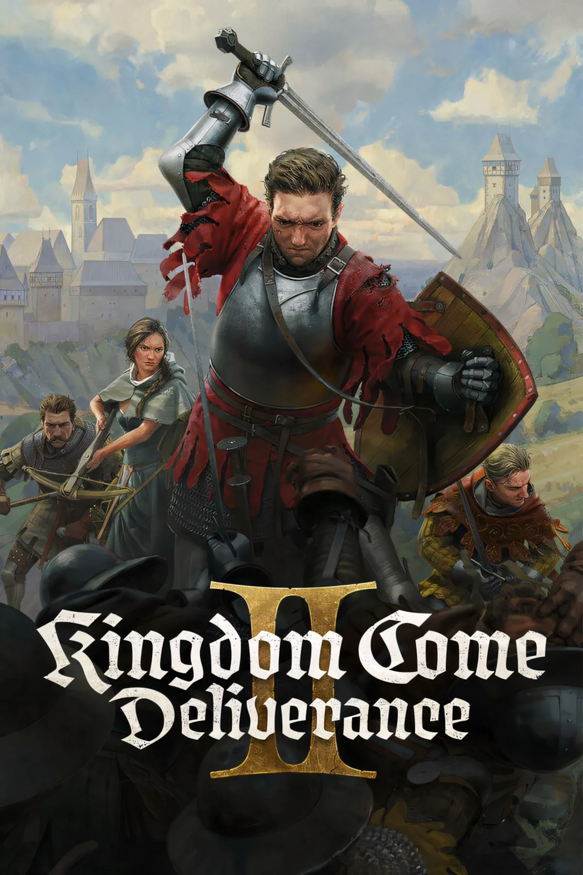Bìa game Kingdom Come Deliverance 2 với Henry của Skalitz cầm kiếm