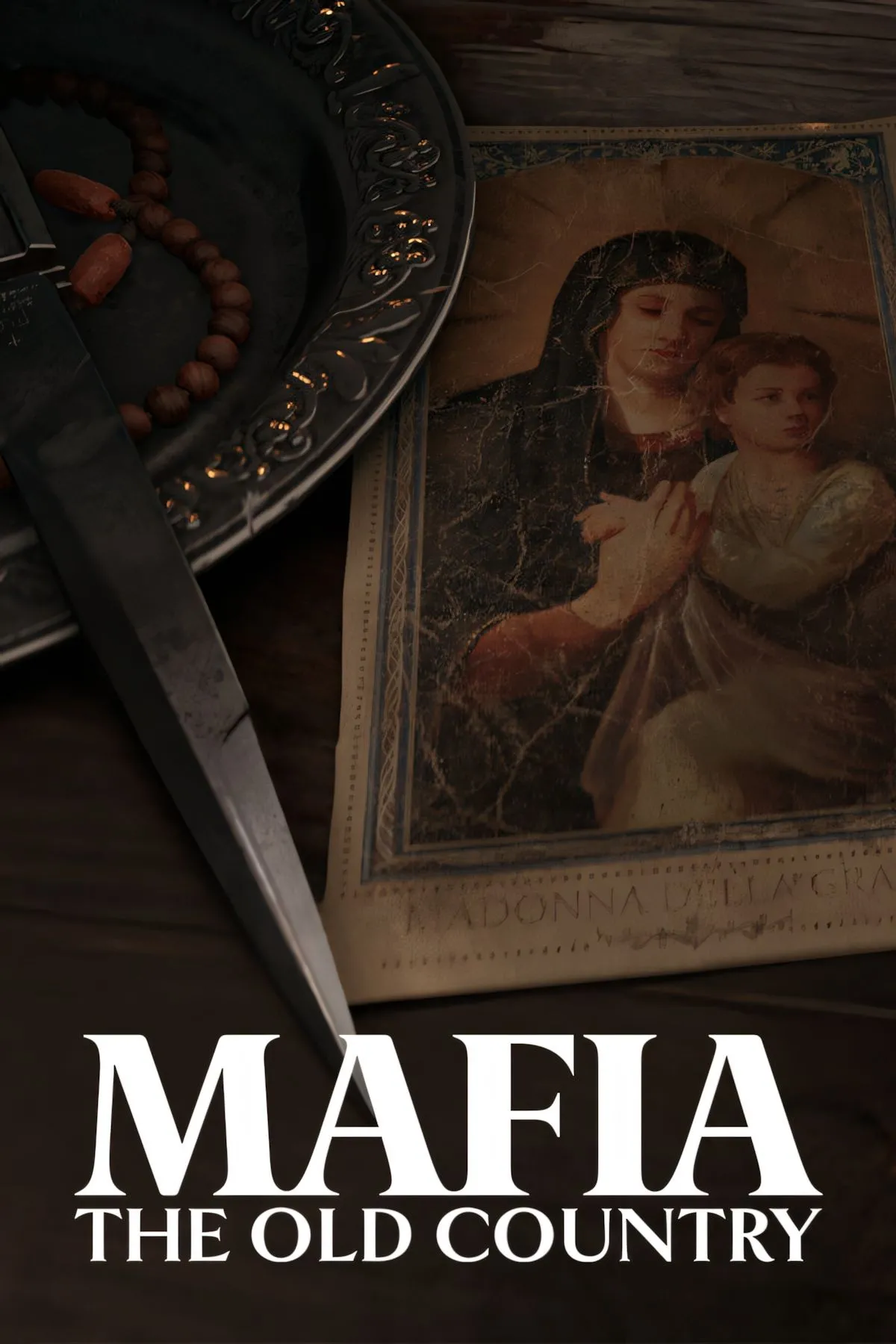 Bìa game Mafia: The Old Country với hình ảnh gia đình tội phạm Sicily