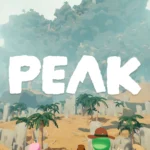 Bìa nghệ thuật chính của game Peak, thể hiện cảnh quan núi non hiểm trở và một nhóm người chơi đang leo núi.