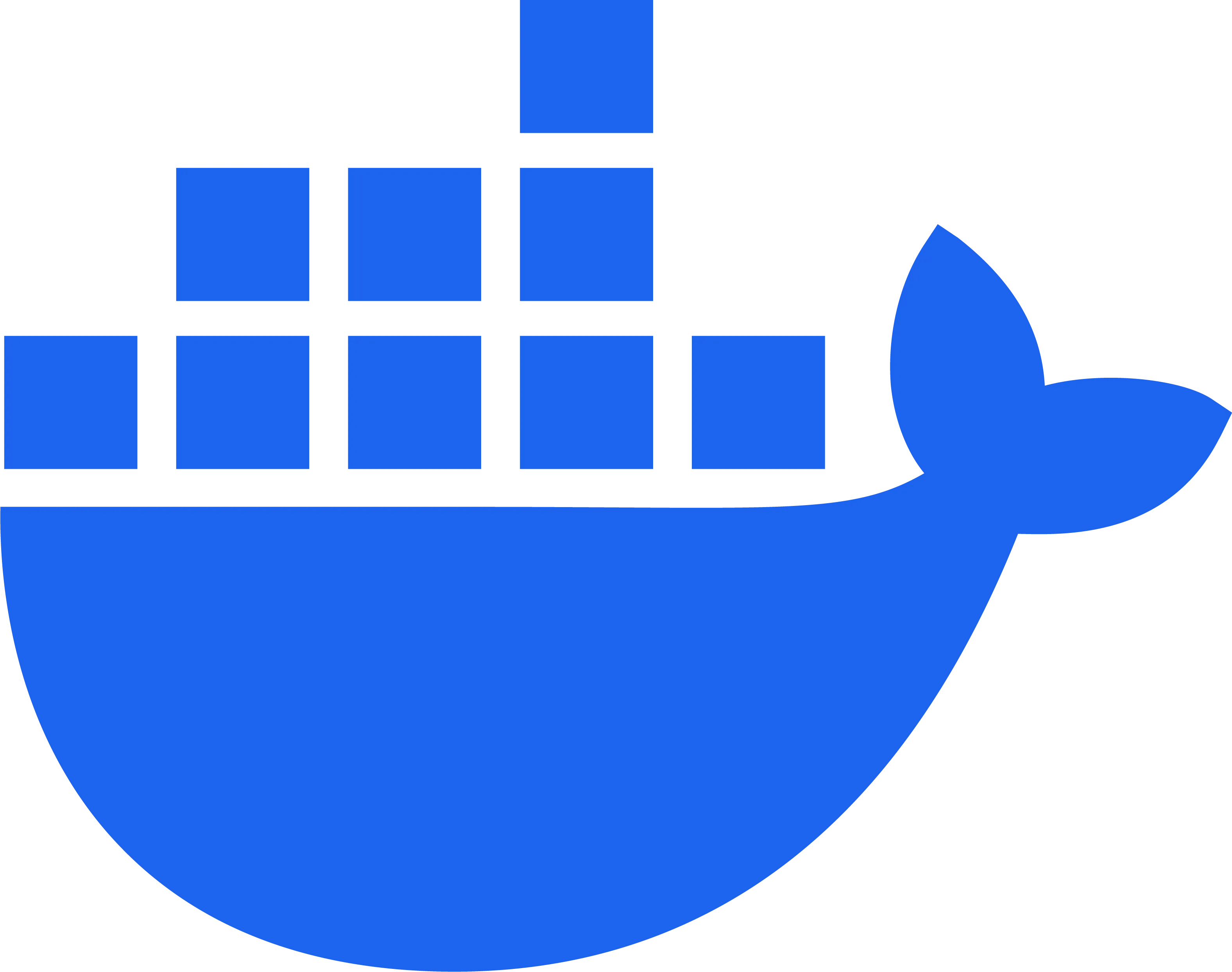 Biểu tượng Docker màu xanh, thể hiện công nghệ container hóa