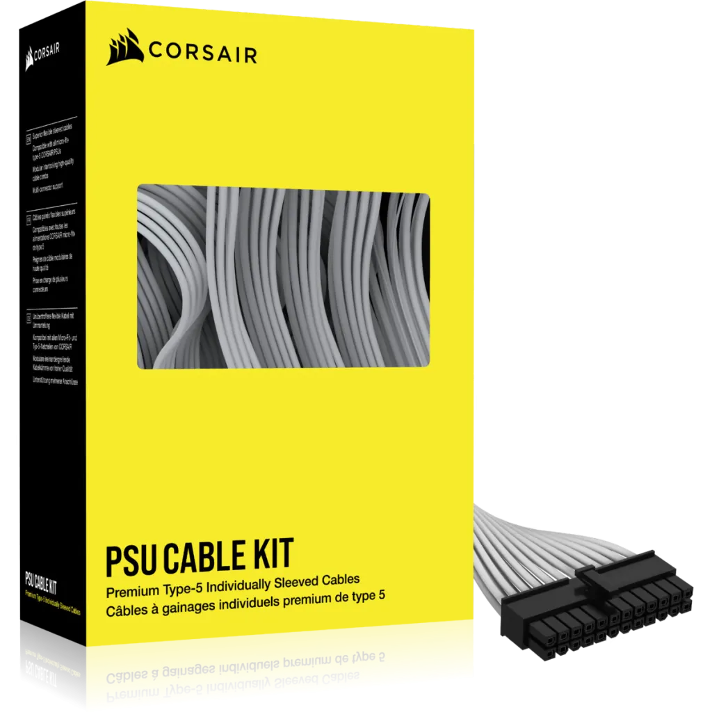 Bộ cáp nguồn Corsair bọc dù tùy chỉnh nhiều màu sắc