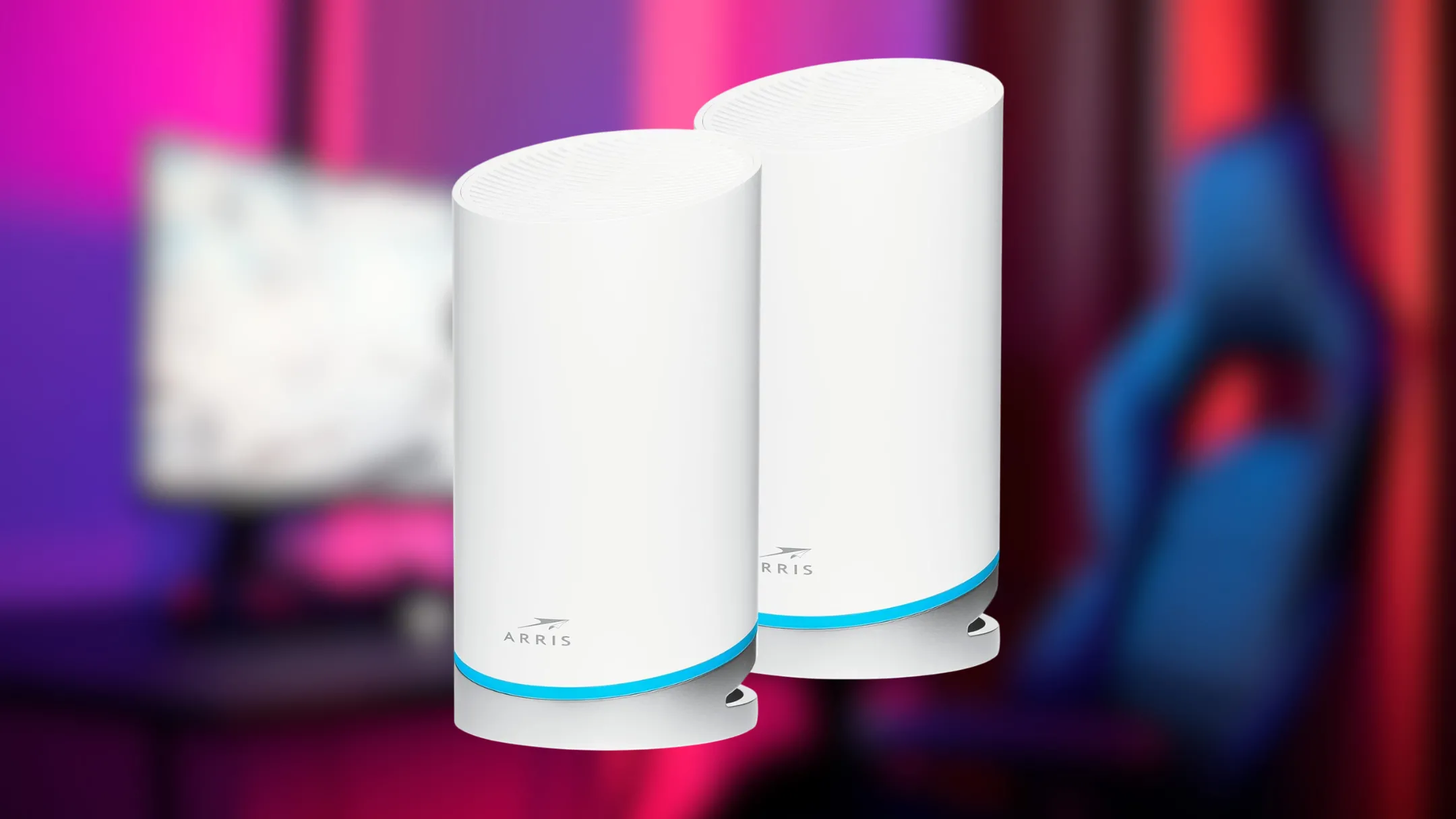 Bộ đôi thiết bị WiFi Mesh ARRIS Surfboard mAX W121 cung cấp kết nối WiFi 6 tốc độ cao và phủ sóng rộng.