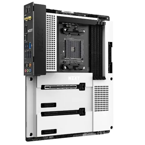 Bo mạch chủ NZXT N7 B550 với thiết kế màu trắng tối giản