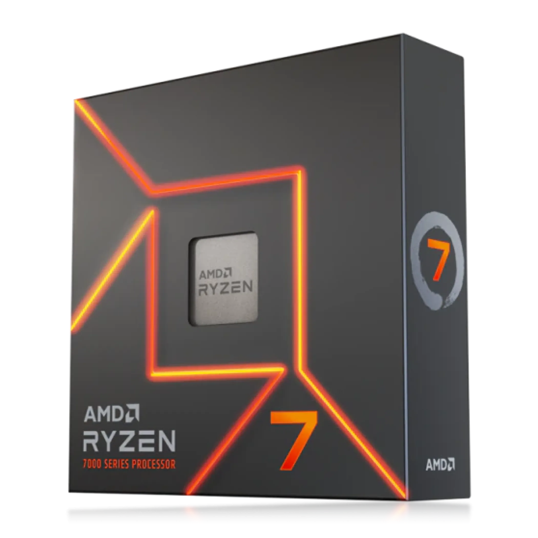 Bộ vi xử lý AMD Ryzen 7 7700X, tượng trưng cho nền tảng AM5 với khả năng nâng cấp dài hạn, trái ngược với chính sách socket của Intel.