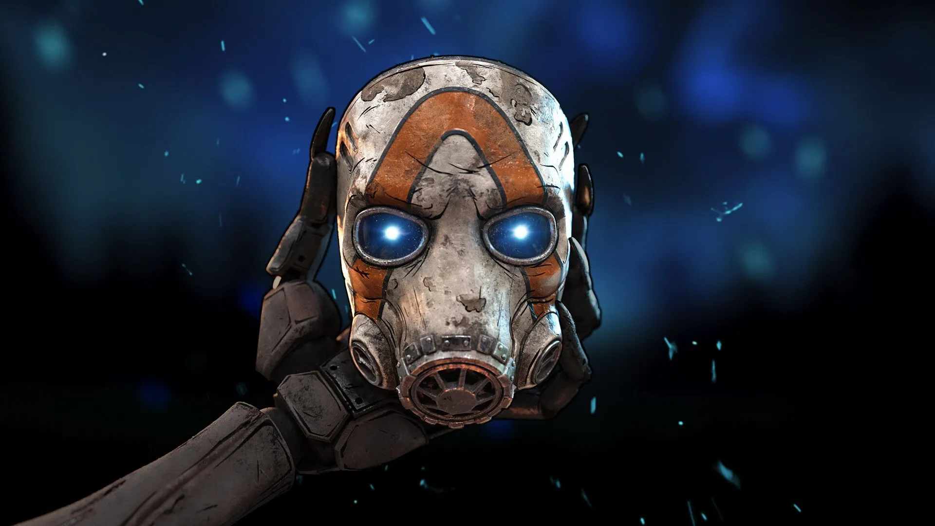 Các loại vũ khí đa dạng và một kẻ thù robot lớn trong Borderlands 4, minh họa yếu tố looter-shooter.