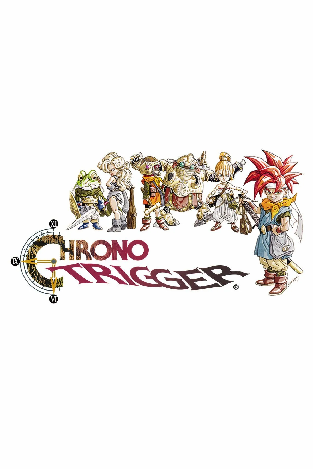 Các nhân vật chính Crono, Marle và Lucca trong game nhập vai Chrono Trigger, một biểu tượng của thể loại JRPG vượt thời gian.
