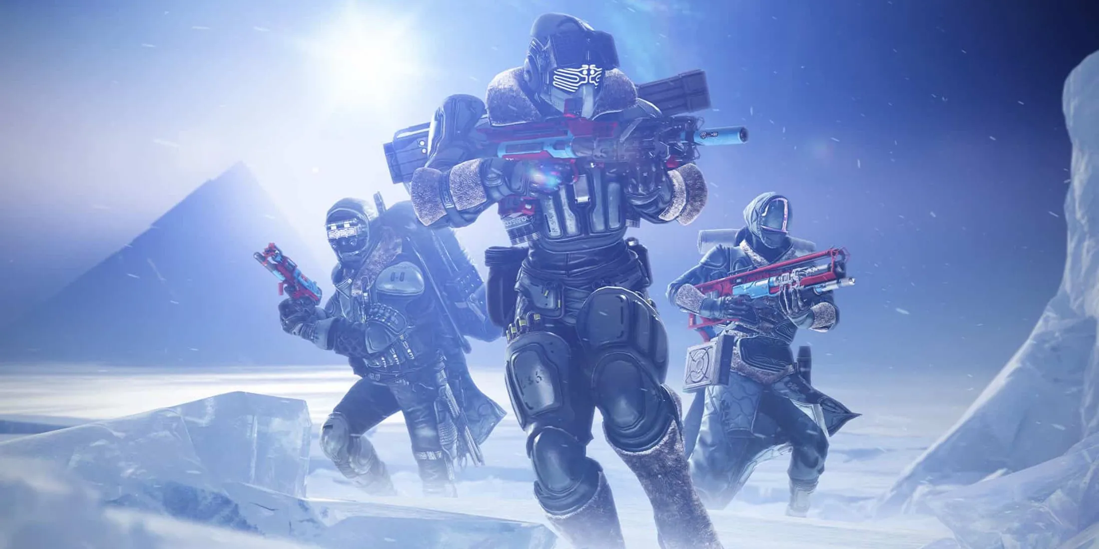 Các nhân vật Warlock, Gambit và Guardian trong Destiny 2 với trang phục nổi bật