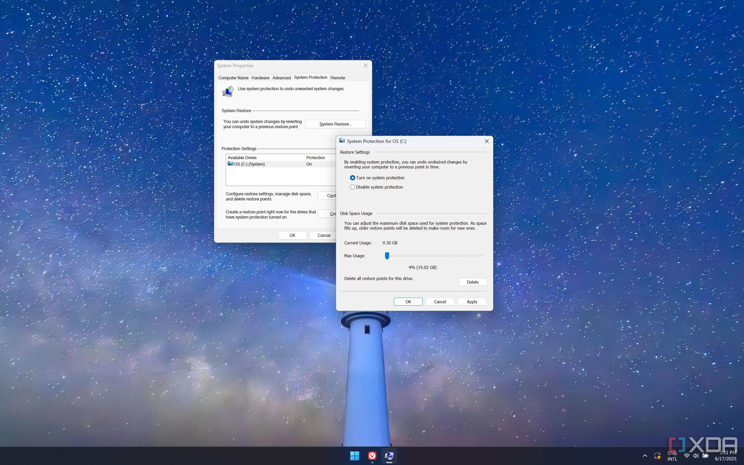 Cài đặt khôi phục hệ thống (System Restore) trên Windows 11, đảm bảo an toàn dữ liệu sau cài đặt