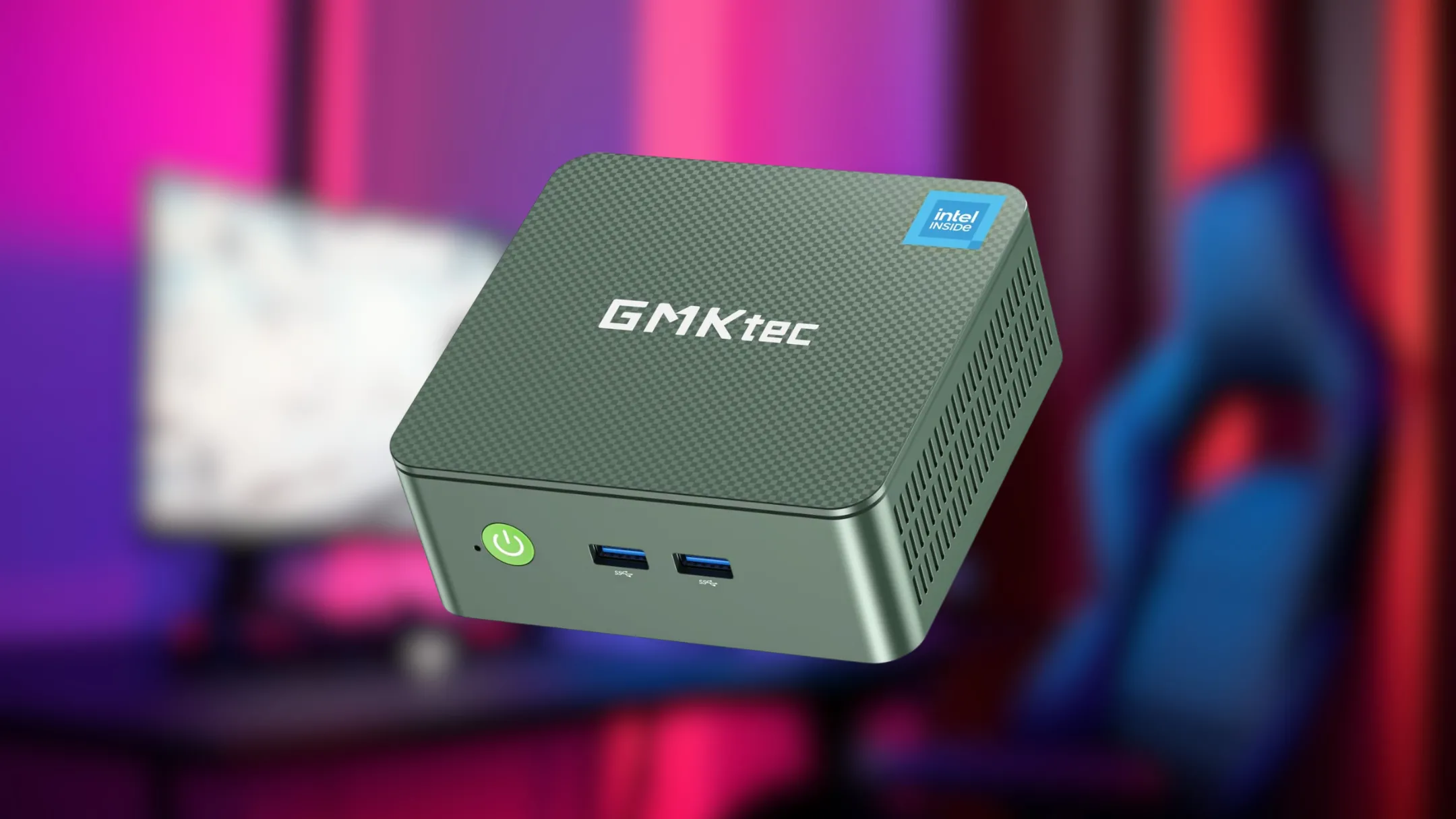 Cận cảnh các cổng kết nối đa dạng của GMKtec Mini PC bao gồm USB-A, HDMI và cổng mạng Ethernet, minh họa khả năng kết nối linh hoạt.