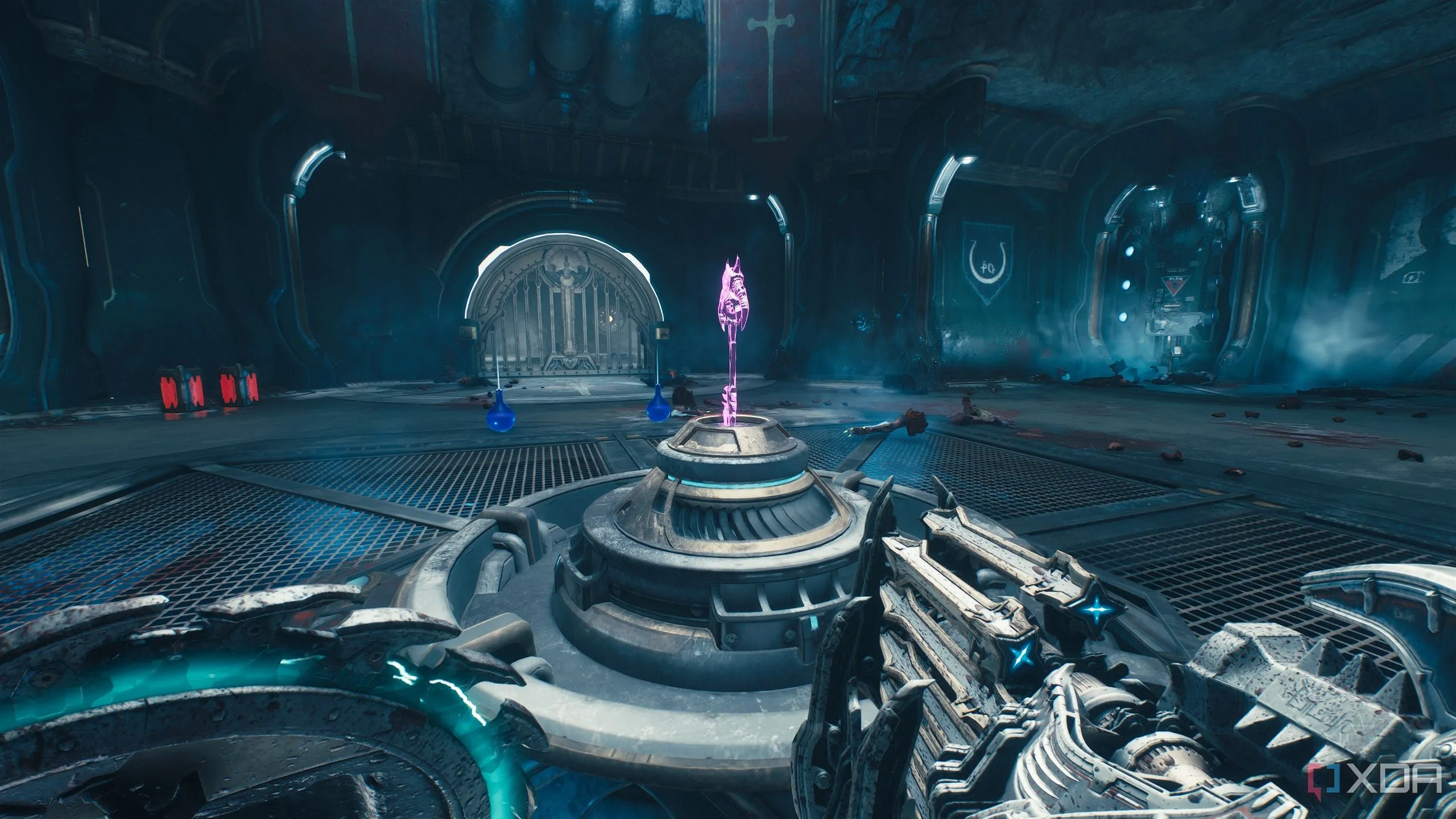 Cận cảnh chìa khóa tím (purple key) bí mật sau khi giải phóng trong Chương 12 Doom The Dark Ages.