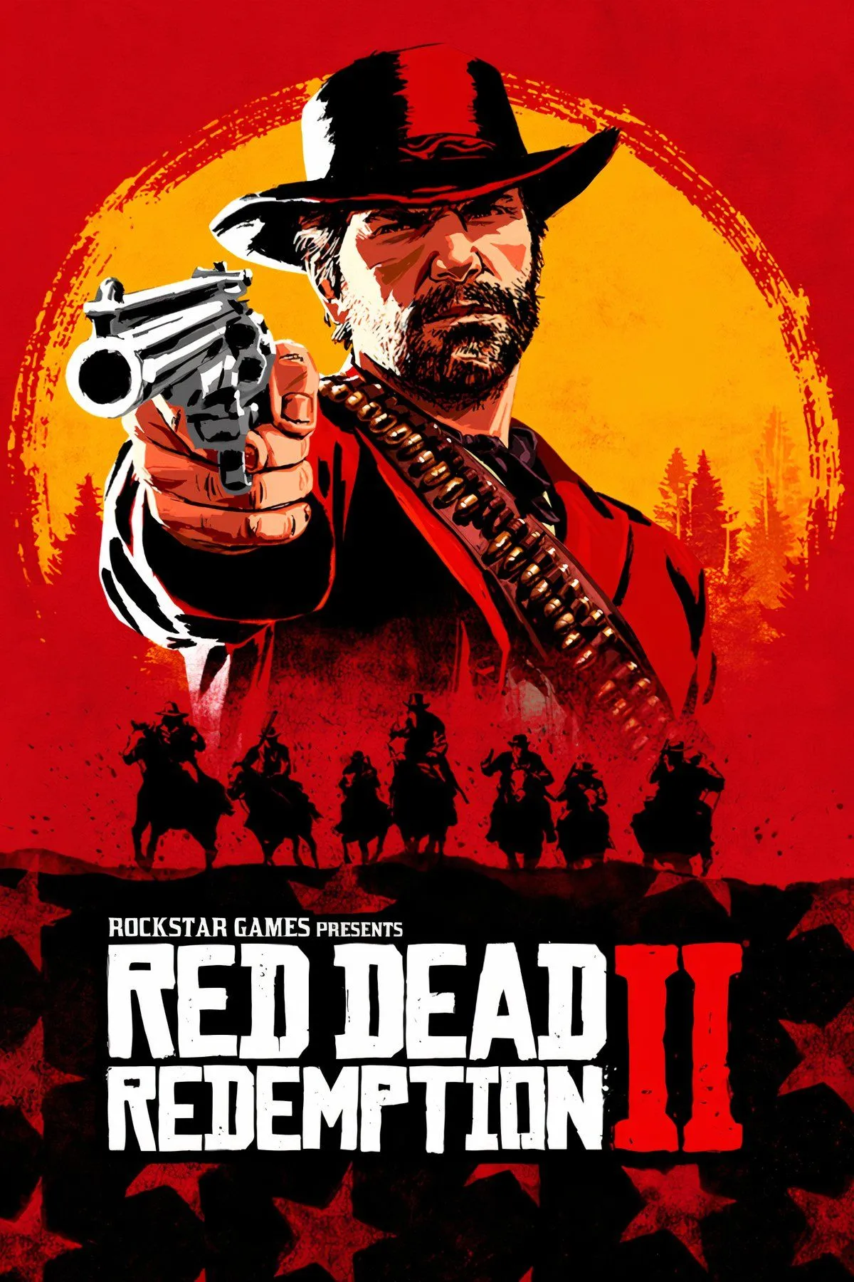 Cảnh Arthur Morgan cưỡi ngựa trong thế giới mở rộng lớn của Red Dead Redemption 2