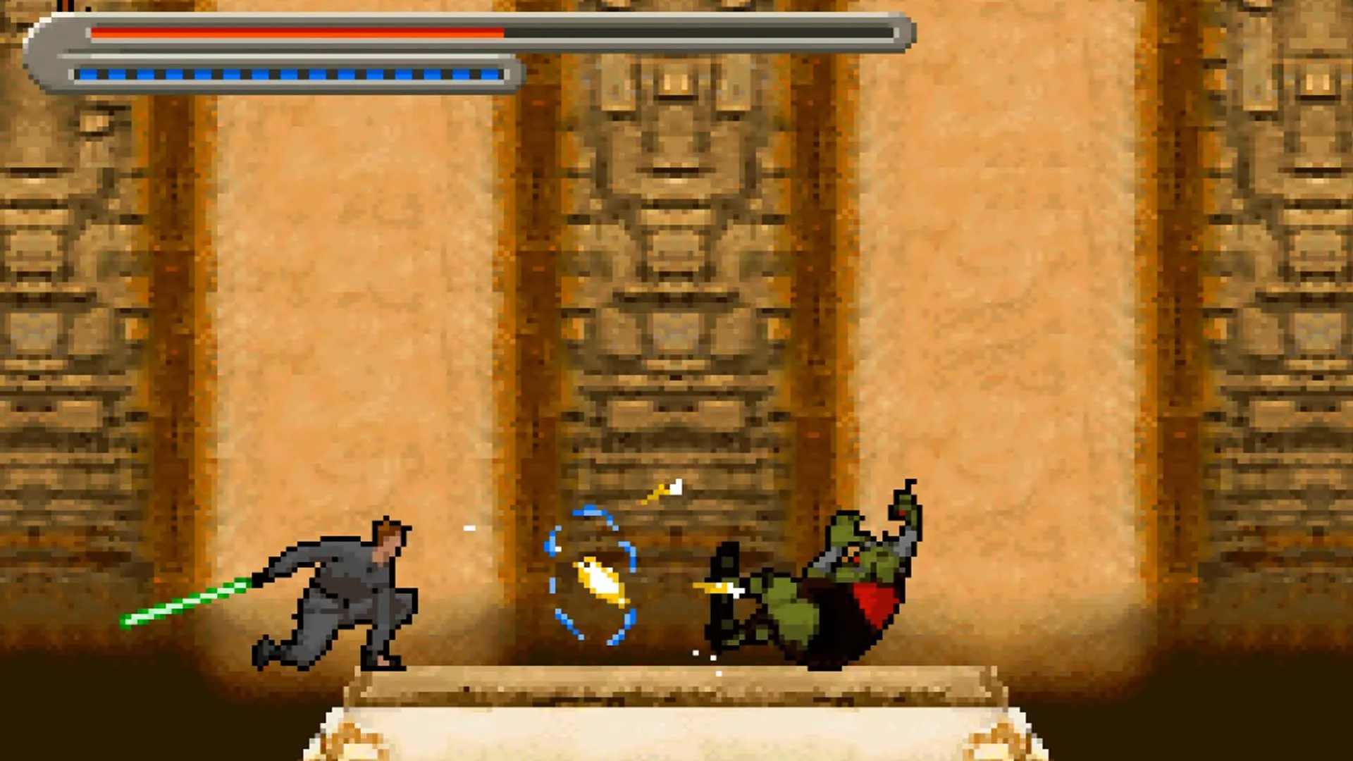Cảnh gameplay của Star Wars Trilogy: Apprentice of the Force, một ví dụ về tự do sáng tạo