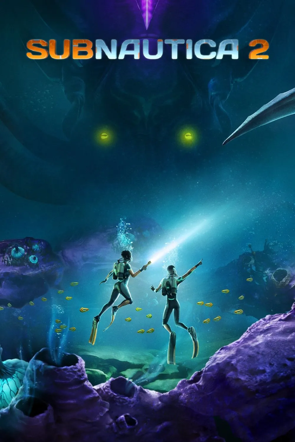 Cảnh gameplay Subnautica 2 cho thấy người chơi đang khám phá một hang động dưới nước bí ẩn.