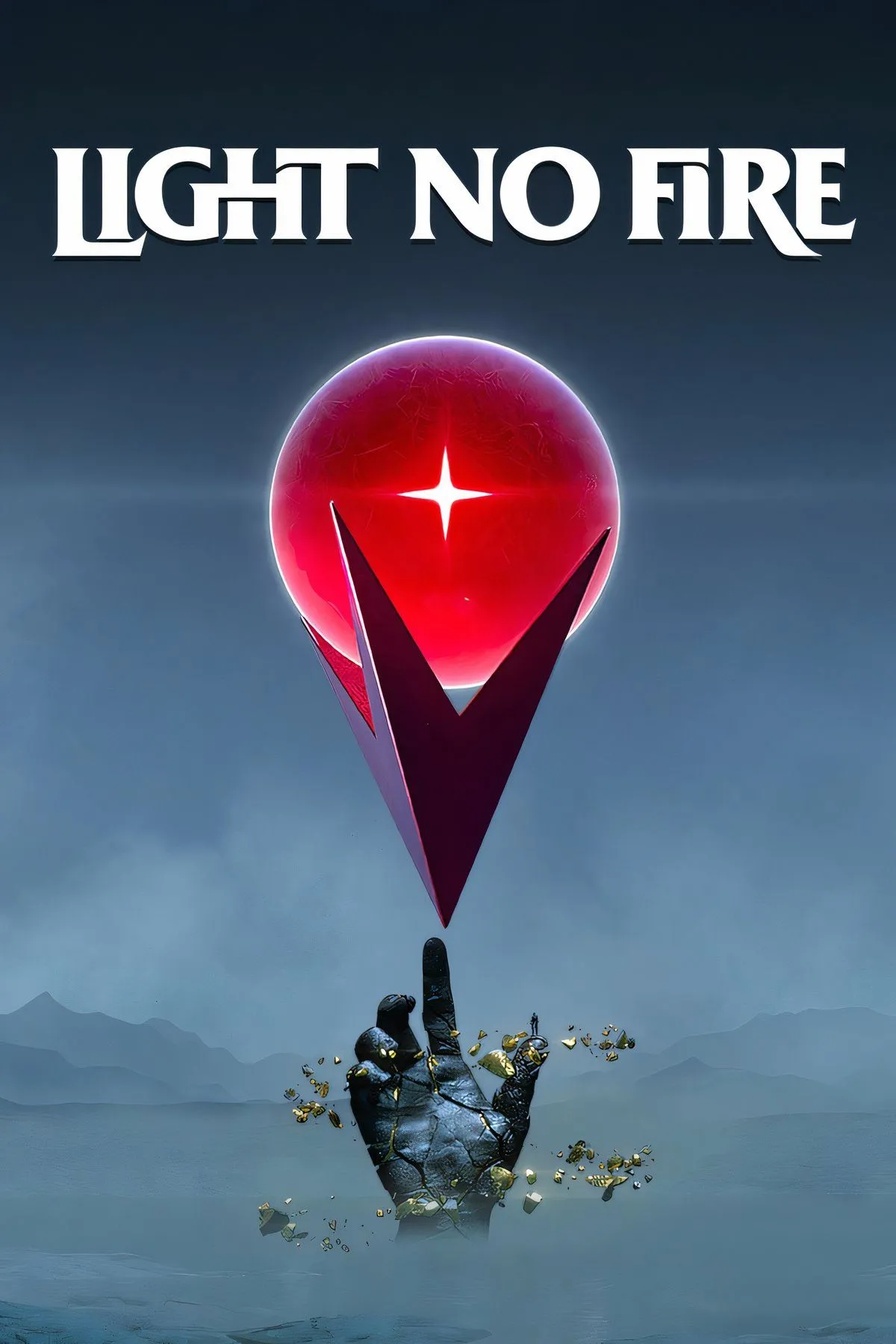 Cảnh quan núi non hùng vĩ với sinh vật bay trong game Light No Fire, thể hiện quy mô thế giới mở.