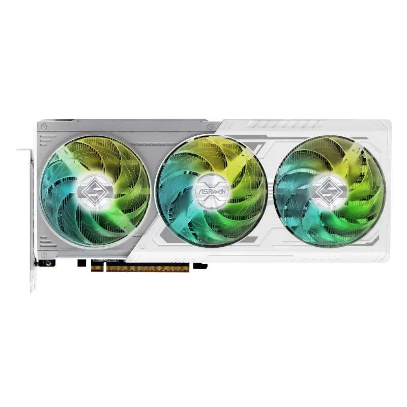 Card đồ họa ASRock Radeon RX 9070 Steel Legend với 16GB VRAM, thể hiện ưu điểm về bộ nhớ của AMD