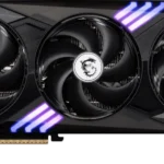 Card đồ họa MSI Gaming Trio OC RTX 5070 với thiết kế tản nhiệt ba quạt và logo MSI