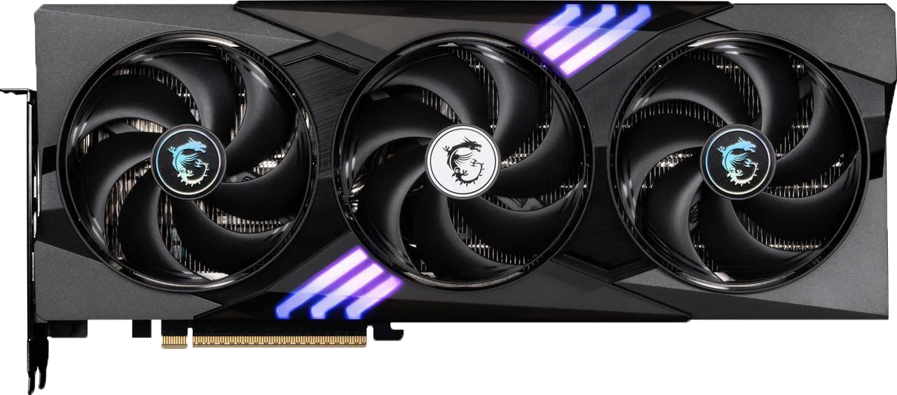 Card đồ họa MSI Gaming Trio OC RTX 5070 với thiết kế tản nhiệt hầm hố và ba quạt làm mát