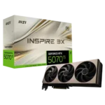 Card đồ họa MSI GeForce RTX 5070 Ti Inspire với thiết kế tản nhiệt ba quạt