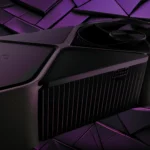 Card đồ họa NVIDIA GeForce RTX 4090 trong góc nhìn tổng thể, thể hiện thiết kế mạnh mẽ và kích thước lớn