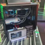 Card đồ họa Palit Lync+ RTX 4090 với tản nhiệt nước, minh họa cho yêu cầu làm mát cao của GPU hiện đại.