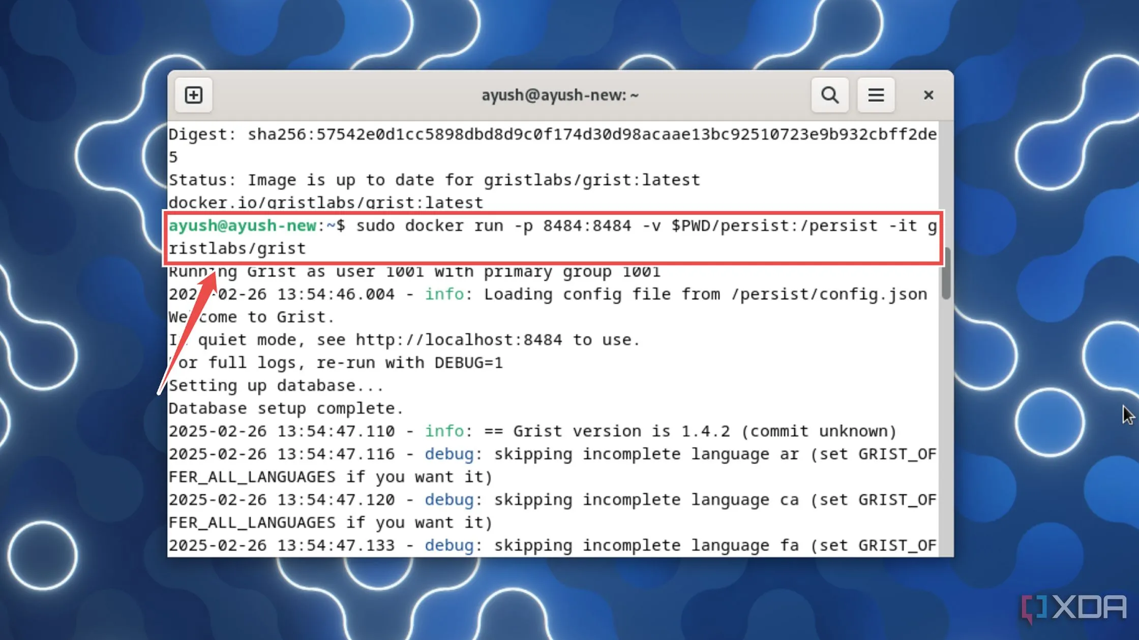 Chạy container Grist trong Docker