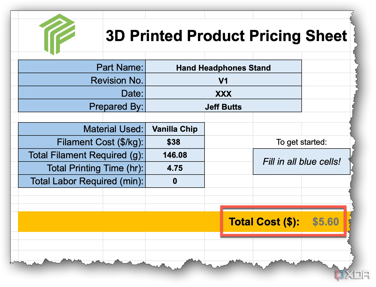 Chi phí sản xuất và thành phẩm giá đỡ tai nghe in 3D tự chế trên bàn làm việc