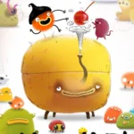 Chuchel game bìa chính thức trên Epic Games Store với nhân vật Chuchel màu cam và chiếc cherry.