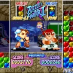 Chun-Li và Ryu trong Super Puzzle Fighter II Turbo, tựa game giải đố đối kháng của Capcom