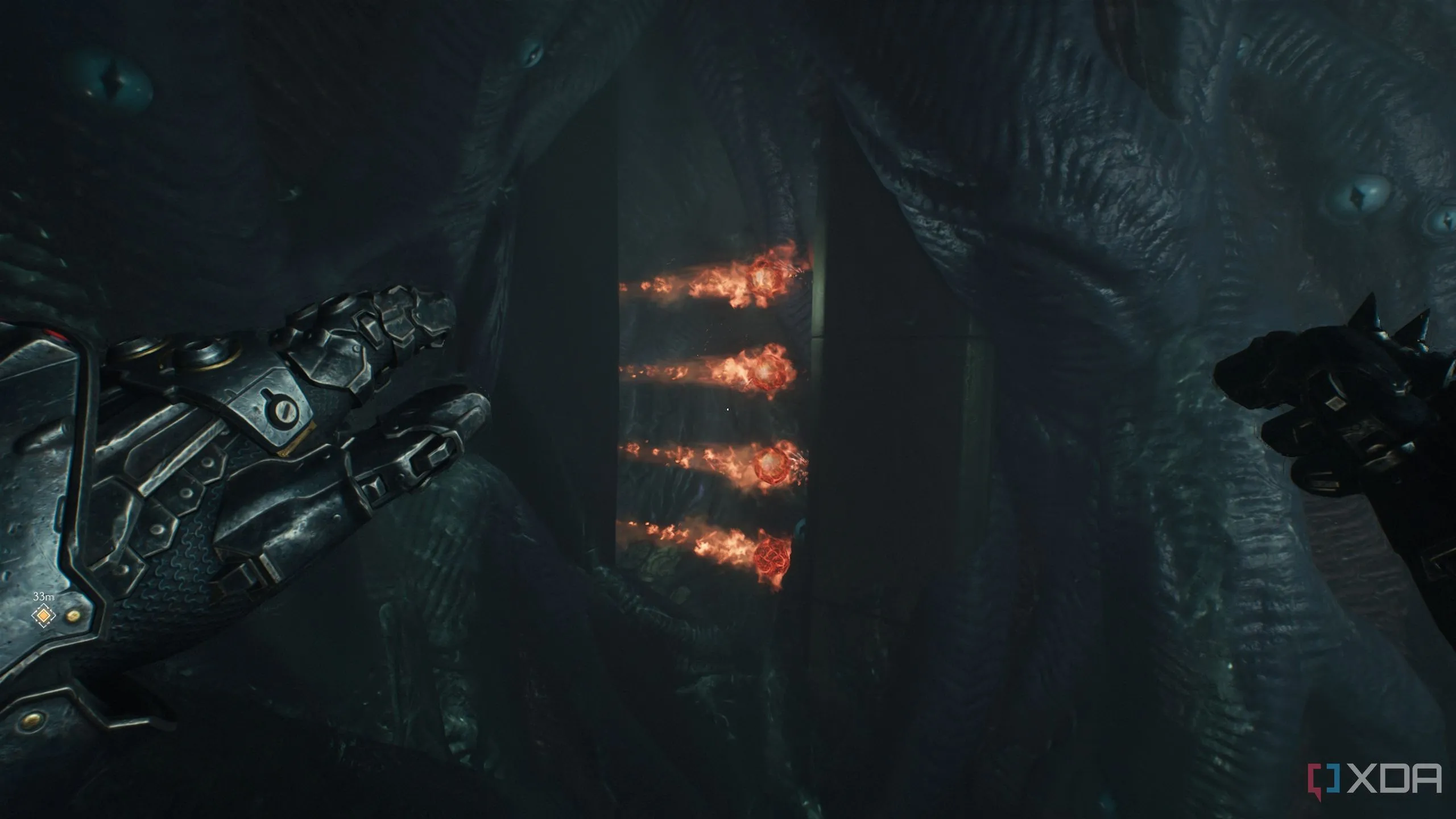 Chướng ngại vật lửa dưới nước trong Chương 15 của Doom The Dark Ages.
