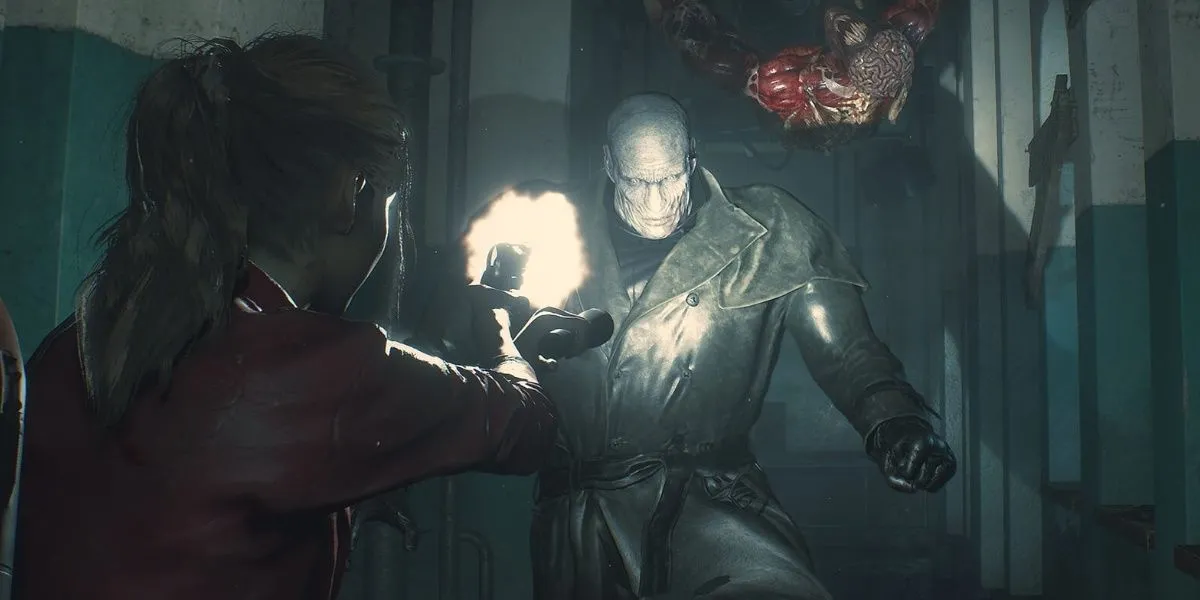 Claire đối mặt với Mr. X trong những khoảnh khắc kinh hoàng của Resident Evil 2 Remake