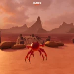 Crab Champions: Hình ảnh cua bay trong không gian trò chơi đầy màu sắc.