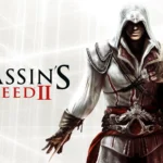 Ezio Auditore đứng trên mái nhà tại Florence trong game Assassin's Creed 2 trên Xbox 360.