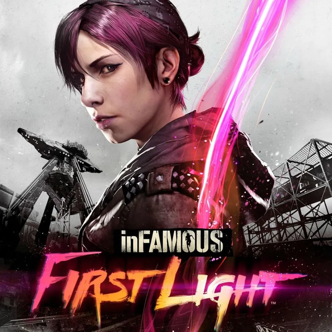 Fetch, nhân vật chính của Infamous: First Light, sử dụng sức mạnh neon trên đường phố Seattle