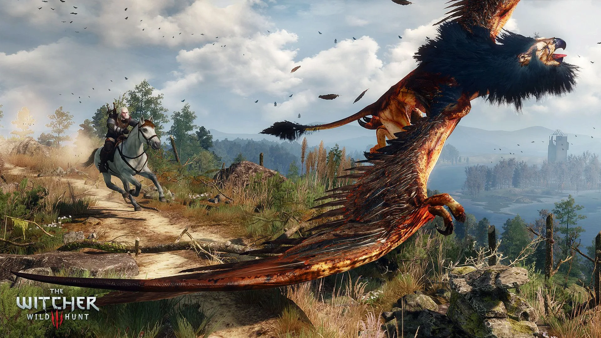 Geralt săn quái vật khổng lồ trong thế giới mở của The Witcher 3: Wild Hunt