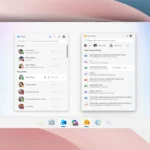 Giao diện các ứng dụng mini People và File Search của Microsoft 365 đang hoạt động trên Windows 11, minh họa cách chúng cải thiện năng suất.