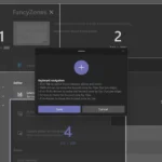 Giao diện cài đặt bố cục Canvas trong PowerToys FancyZones, minh họa khả năng tùy chỉnh vùng chia màn hình.