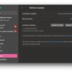 Giao diện cập nhật phần mềm macOS hiển thị thời gian cài đặt dự kiến