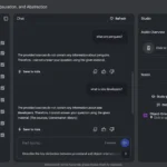 Giao diện chat NotebookLM đặt câu hỏi về XDA Developers