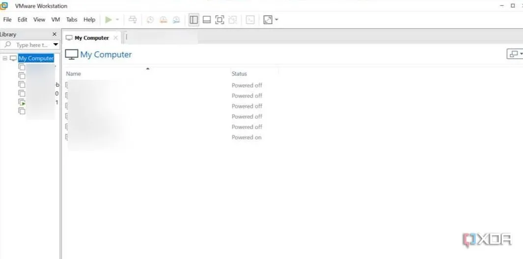 Giao diện chính phần mềm ảo hóa VMware Workstation Player