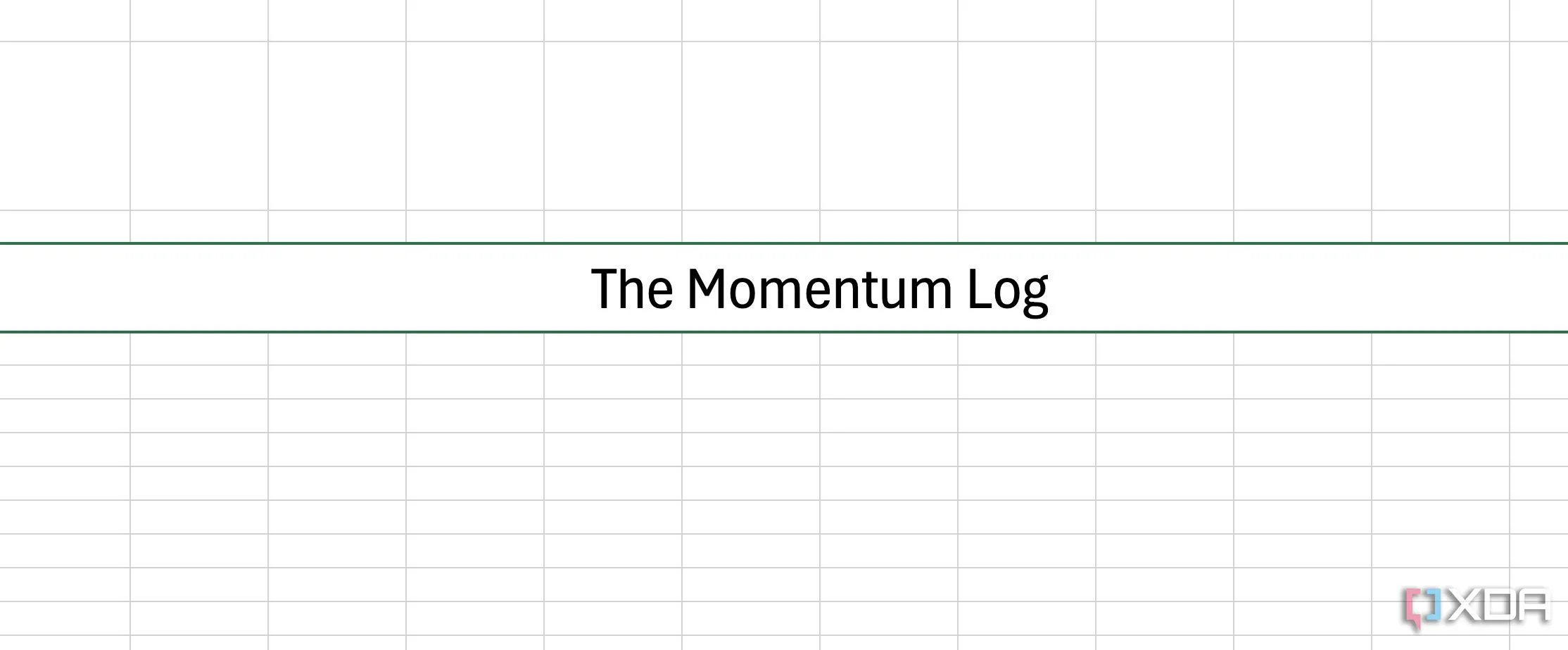 Giao diện Excel hiển thị tiêu đề &quot;Habit Tracker&quot; đã được căn giữa và tăng kích thước phông chữ.