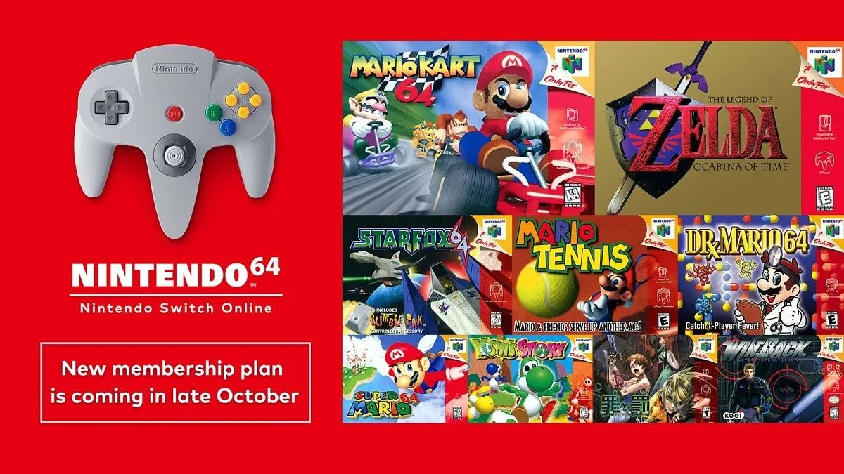 Giao diện game Nintendo 64 trong ứng dụng Nintendo Switch Online Expansion Pack, thể hiện các cải tiến cho Switch 2.