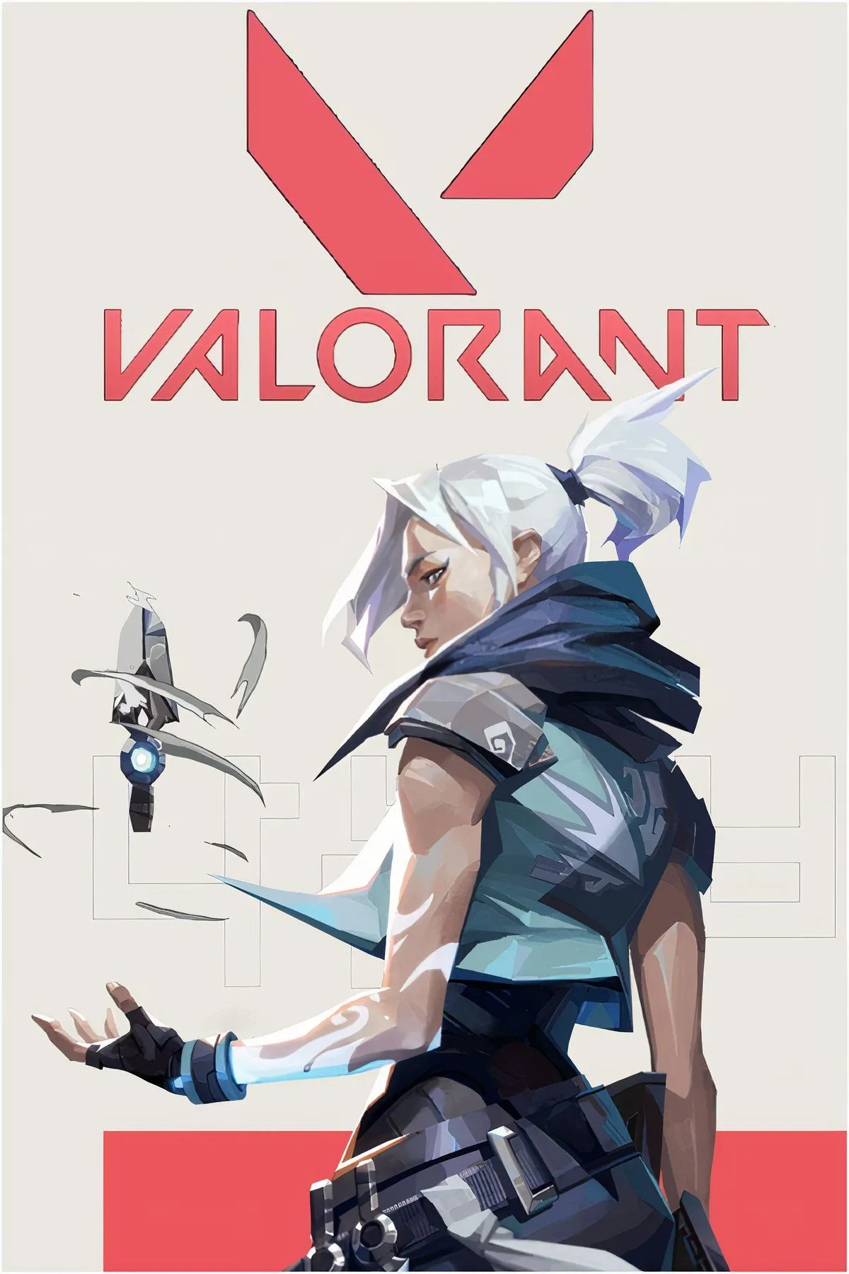 Giao diện gameplay của Valorant với các đặc vụ đang sử dụng kỹ năng trong môi trường bản đồ chiến thuật, thể hiện lối chơi bắn súng góc nhìn thứ nhất.