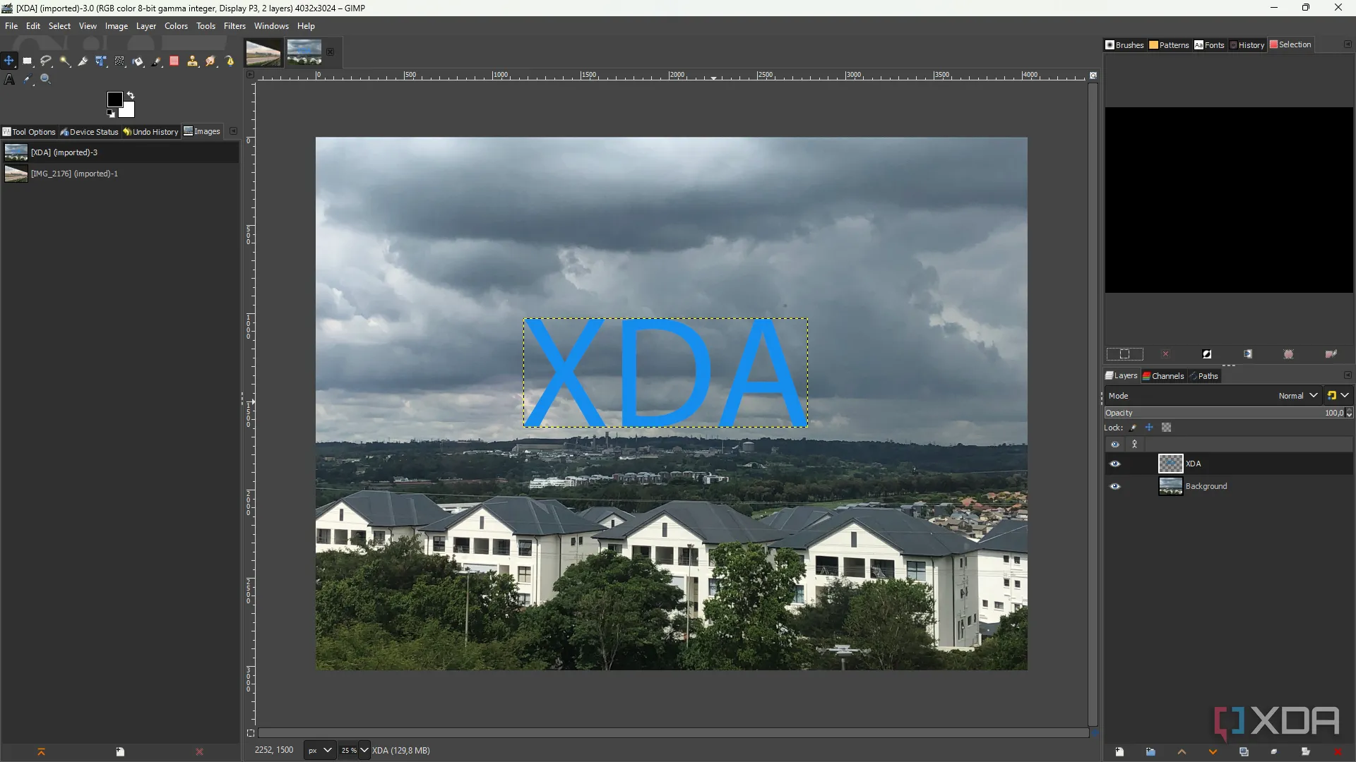 Giao diện GIMP 2 hiển thị thông báo lỗi tương thích khi mở tệp PSD, một vấn đề phổ biến của phần mềm mã nguồn mở với định dạng chuyên nghiệp.