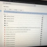 Giao diện Google Drive hiển thị các tệp tin trên máy tính bàn